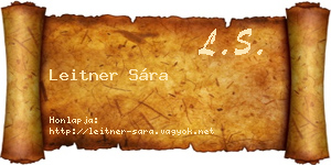 Leitner Sára névjegykártya